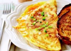omeleta s mlékem a sýrem
