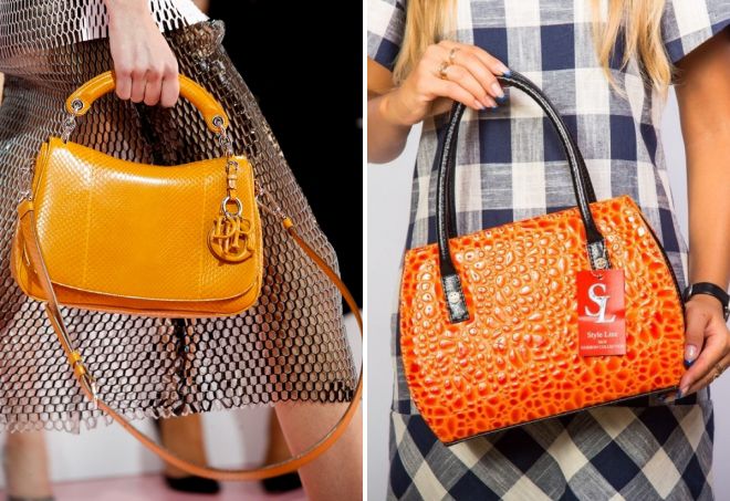 módní oranžová taška