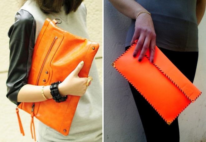 стилна оранжева чанта