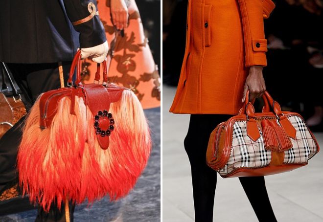 женски оранжеви чанти