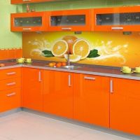 оранжев цвят във вътрешността на кухнята 3