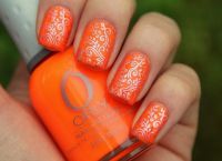 pomarańczowy manicure 2
