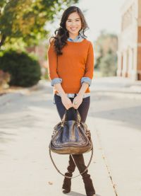 оранжев пуловер 2
