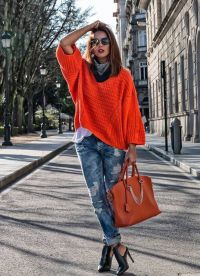 оранжев пуловер 3