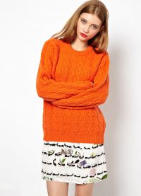 оранжев пуловер 10