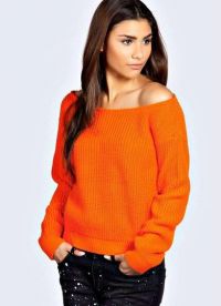 оранжев пуловер 14