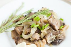 посуђе од печурке од острига у спорим кухињама