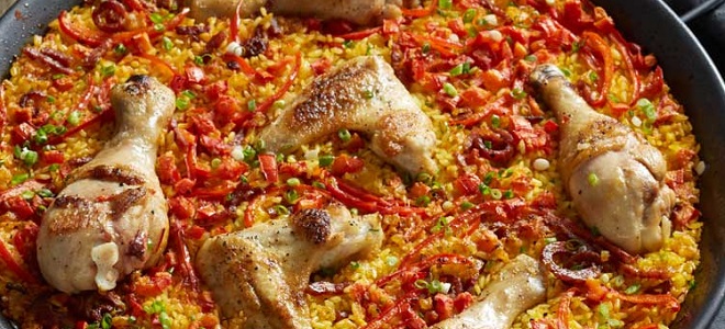 Paella - klasický recept s kuřecím masem