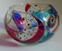 Slikanje na steklu z barvami iz barvnega stekla4