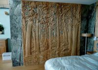 Panel z drewna na ścianie1