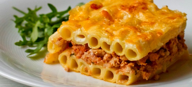 Lasagna s těstovinami a receptem na mleté ​​maso