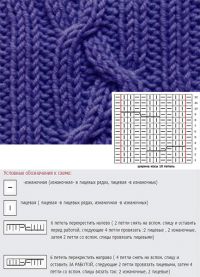 wzory na drutach szalik5