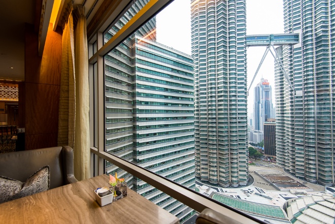 Вид из окна отеля Mandarin Oriental Kuala Lumpur