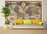 Зидна мапа света1