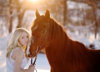 фотосесия с коне през зимата 2