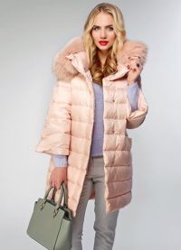 růžová bunda s kožešinou 2