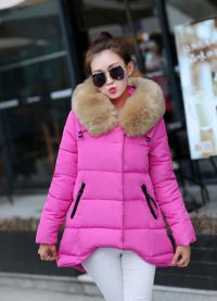 růžová bunda s kožešinou 4