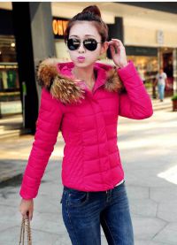 růžová bunda s kožešinou 6
