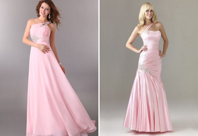 вечернее розовое платье
