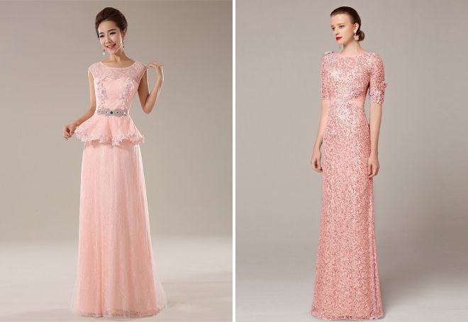 розовые женские платья 2017