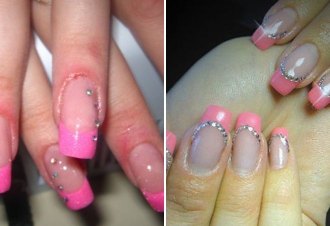 ružičasti francuski na noktima