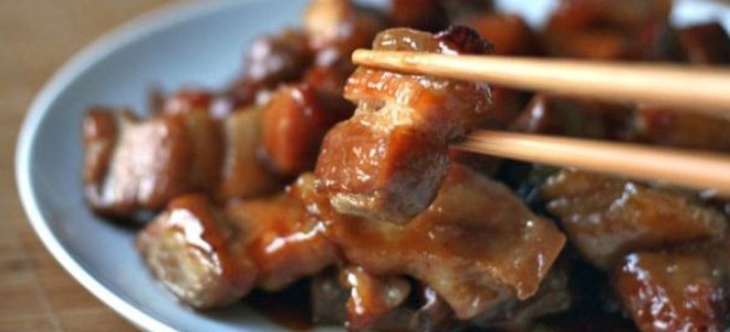 Свинско с гъби на китайски