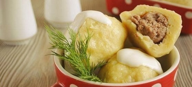 картофени кнедли с месо в беларуски