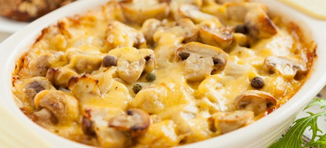 картофи с гъби и сирене във фурната
