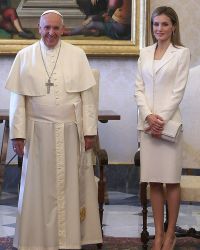 Франциск и королева Летиция из Испании