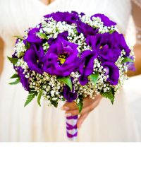 fialová svatební kytice 12