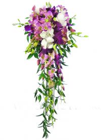 fialová svatební kytice 5