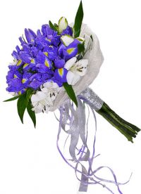 purpurová svatební kytice 7