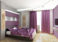 Wnętrze sypialni w fioletowych odcieniach 2