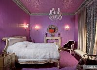 Wnętrze sypialni w fioletowych odcieniach 3