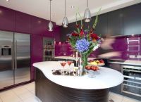 Lilac kuchyňský design interiéru 3