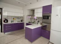 Bílá a fialová kuchyně1