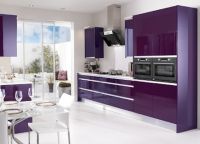 Kuhinja z vijoličnimi fasadami2
