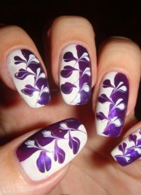 fioletowy manicure 6