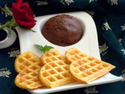 колачићи срца у рецепту за вафел гвожђе
