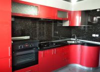 Червено-черна кухня 6