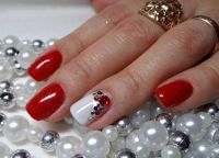 czerwony biały manicure9