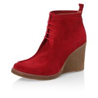 Červené kotníkové boty 9