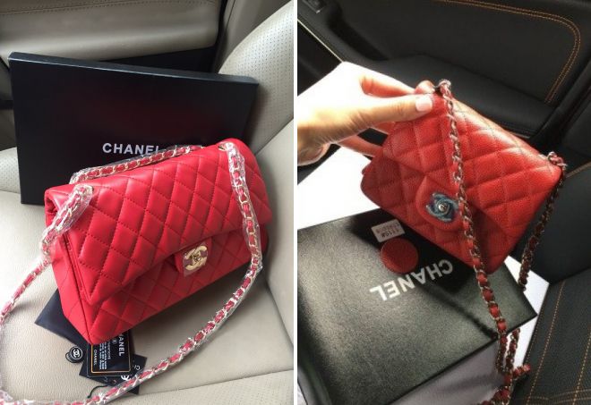 красная сумка Шанель