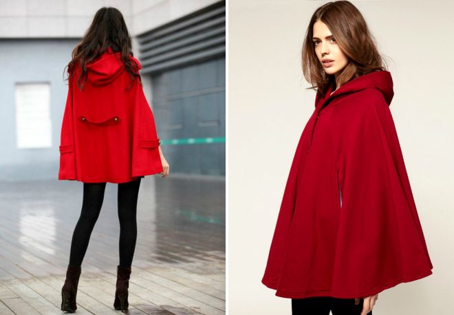 červený plášť s kapucí