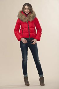 Red down jacket 1