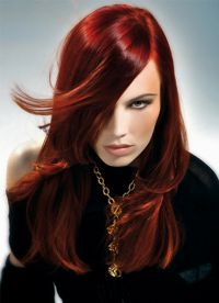 Červená barva vlasů 2014 1