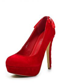 Червени обувки с висок ток 7