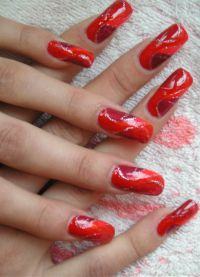 czerwony manicure 2016 9