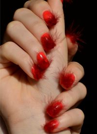 czerwony manicure z design5