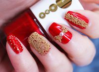 Czerwony manicure z sparkles10